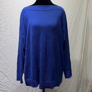 Lands' End Vibrant Blue Knit sweater